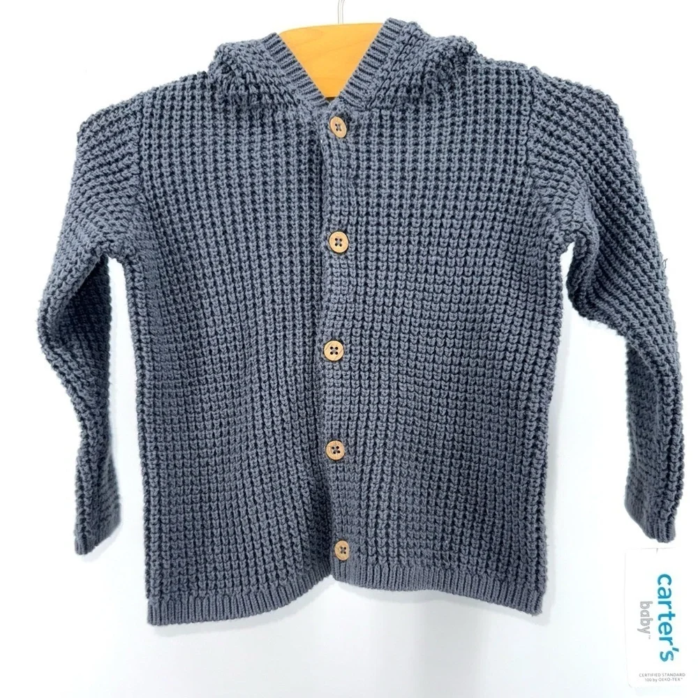 Carter's Dark Gray Bear Ears Sweater - New!